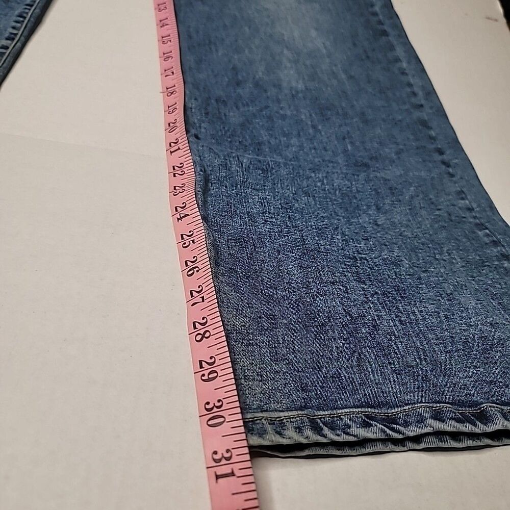 Women's Denim Jeans Reality Star Stretch Straight Wide Leg Jeans Size 15 - Picture 4 of 6